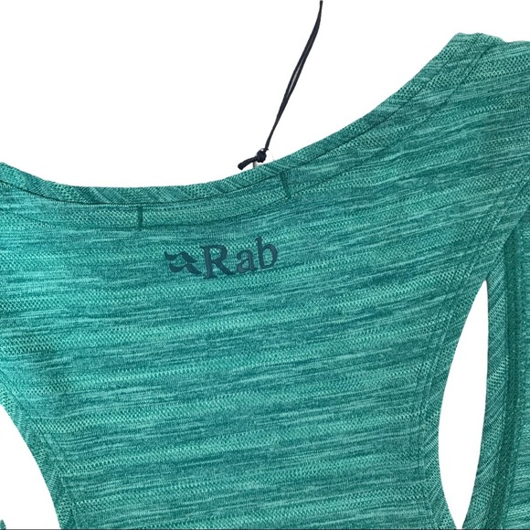NWT Rab Womens Wisp Vest Storm Green Marl Tank Top - Picture 7 of 9